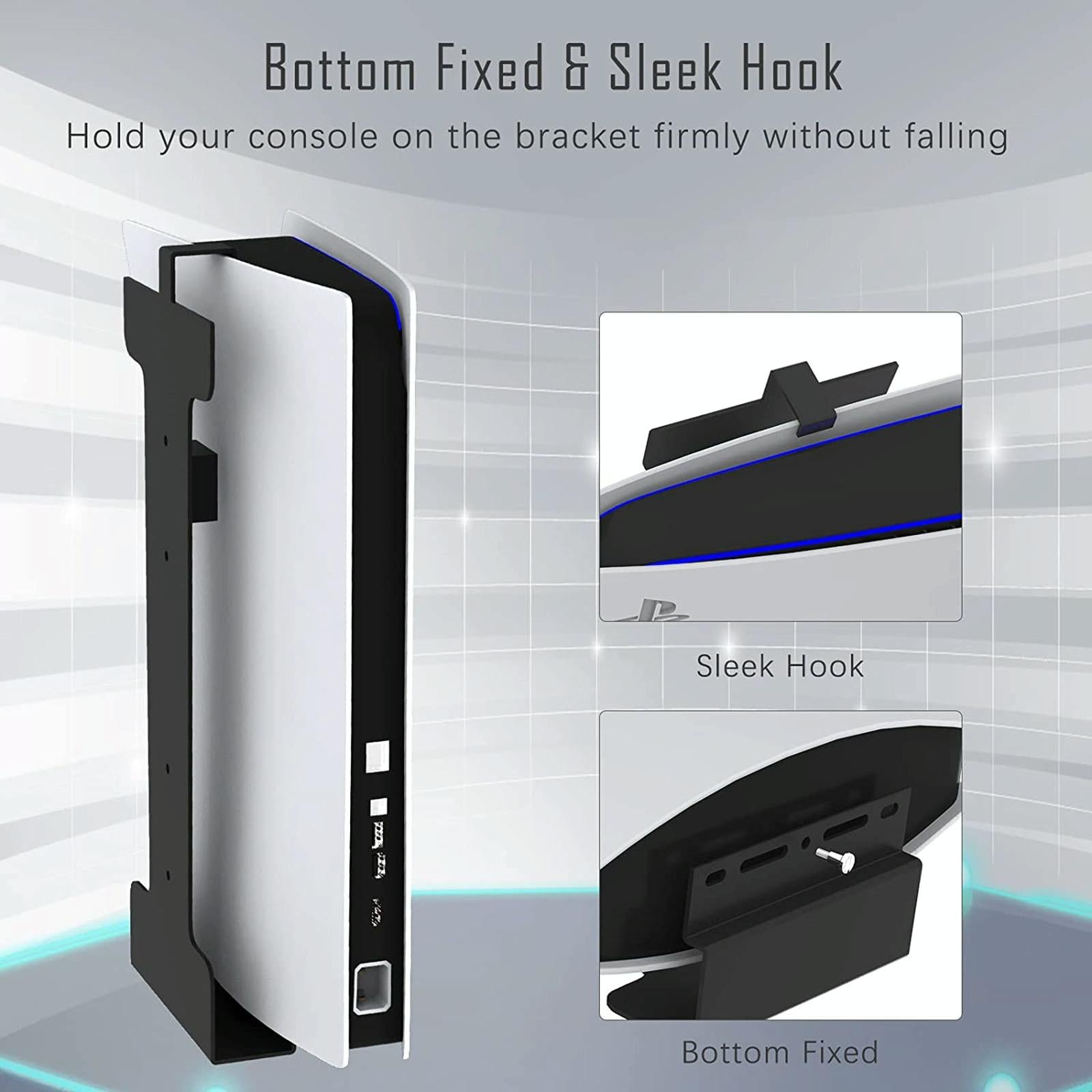 Universal Wall Mount for Ps5 Console - no Headset Handle Included - With Headset Handle Bracket