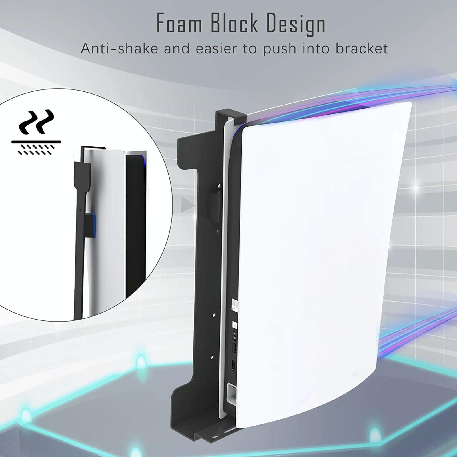 Universal Wall Mount for Ps5 Console - no Headset Handle Included - With Headset Handle Bracket
