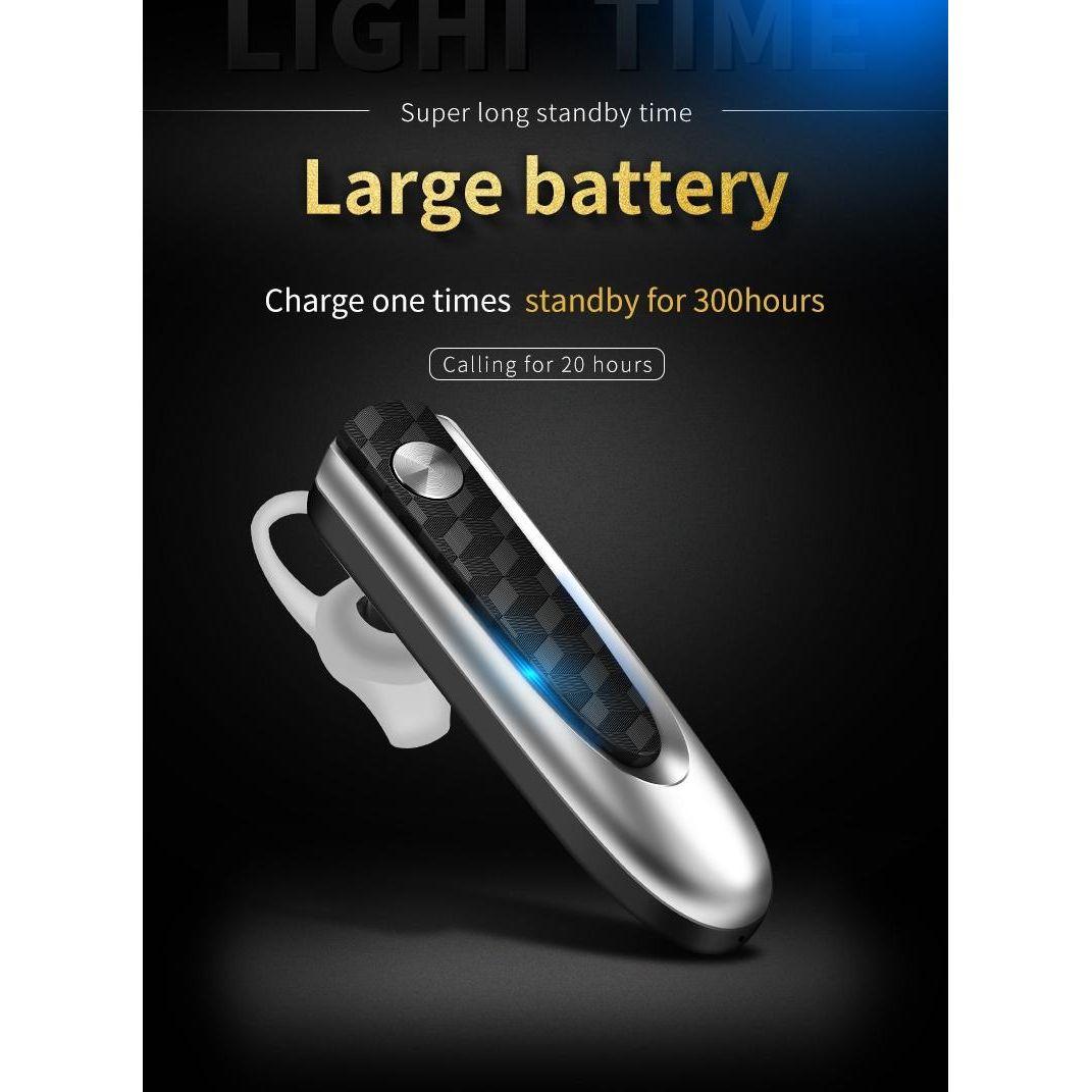 Wireless Bluetooth Earbud For Hands-Free Calls And Music - Large Battery - Black