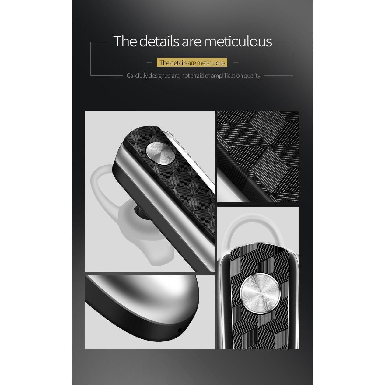 Wireless Bluetooth Earbud For Hands-Free Calls And Music - Large Battery - Black