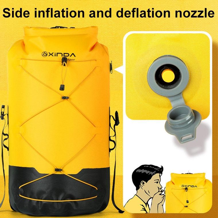 Waterproof Outdoor Stream Tracing Backpack Black 16L - Black-26L