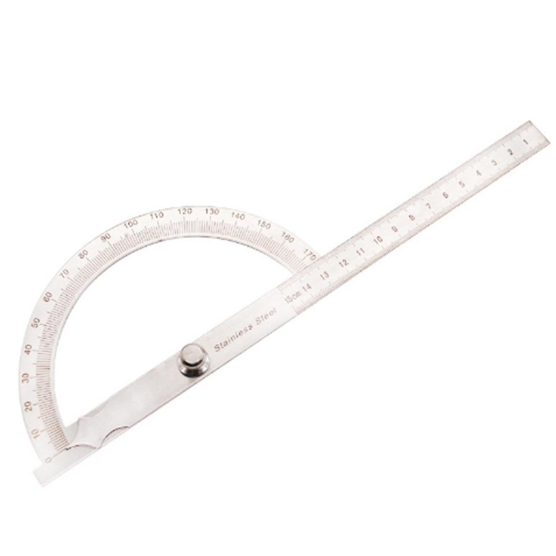 Stainless Steel Protractor with 0-150mm Arm for 0-180 Degree Angles