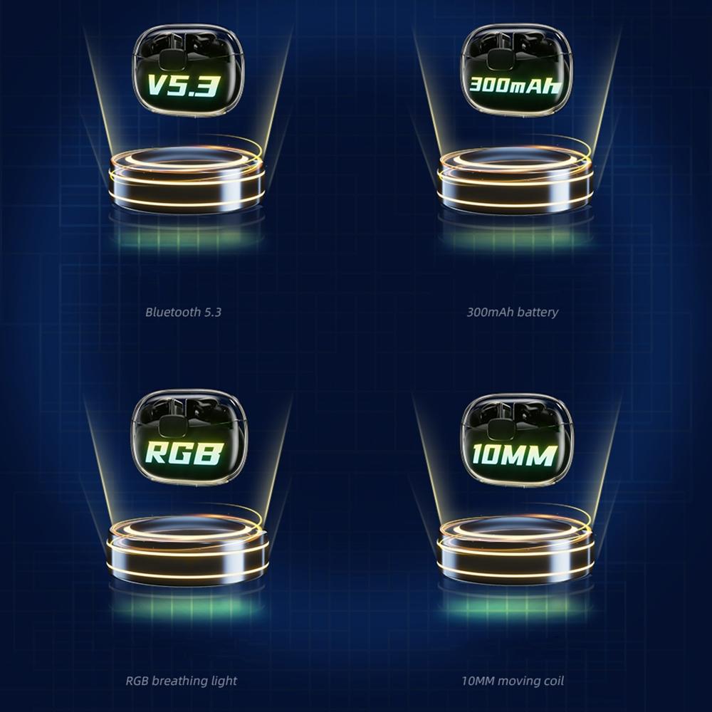 Starry Pattern T52 Pro Wireless Gaming Earbuds