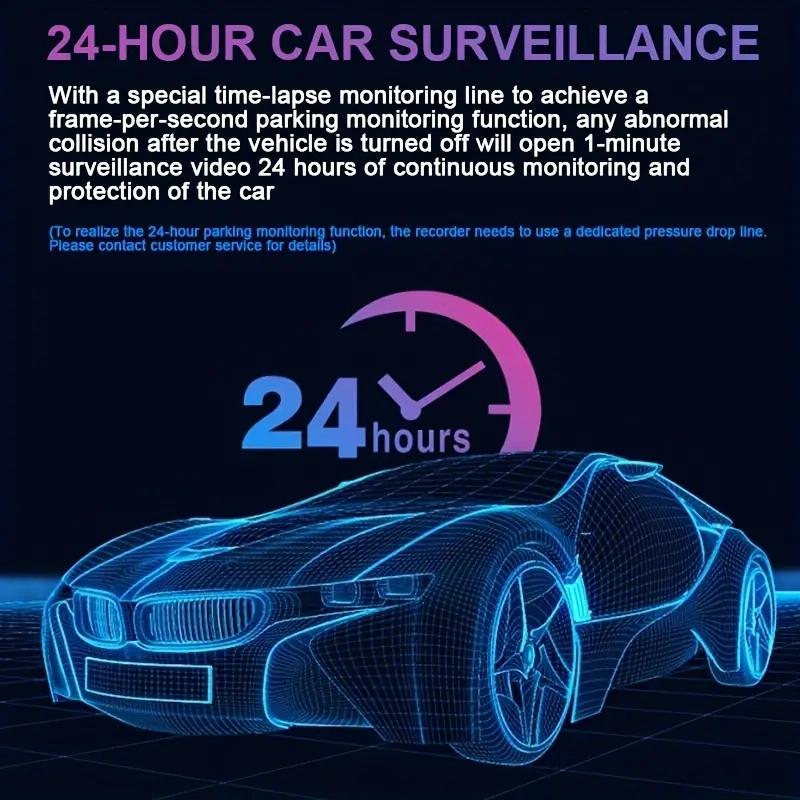 1080p Hd Dual Lens Night Vision Driving Recorder - 3.16 Inch