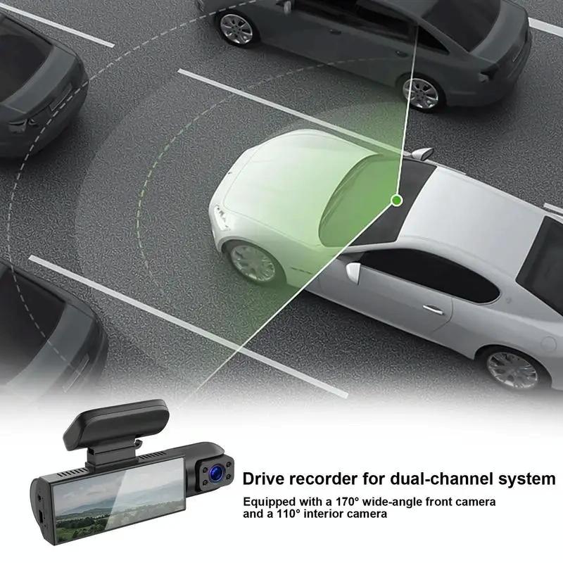 1080p Hd Dual Lens Night Vision Driving Recorder - 3.16 Inch
