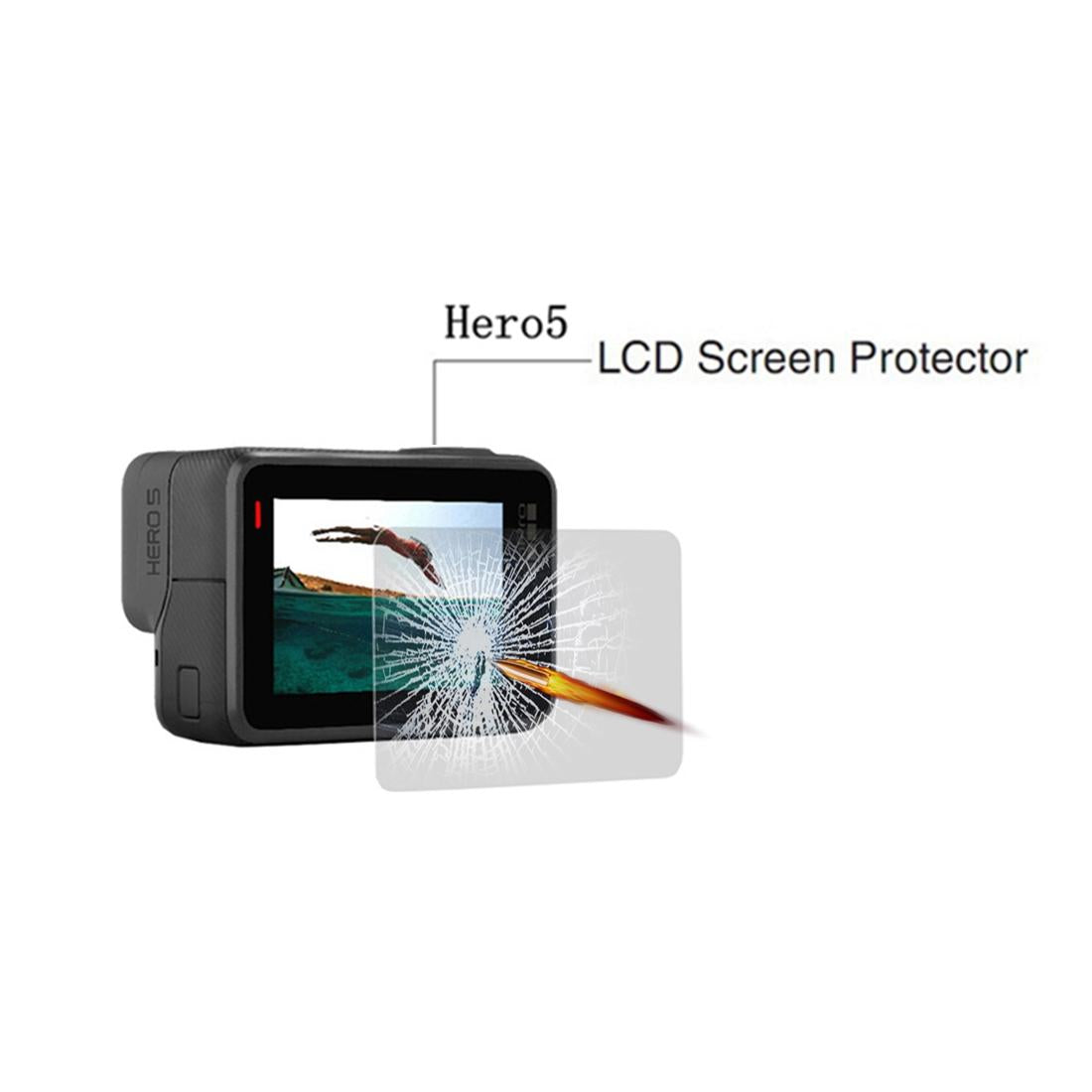 Tempe Glass Film for Gopro Hero5 Lcd Screen Protection