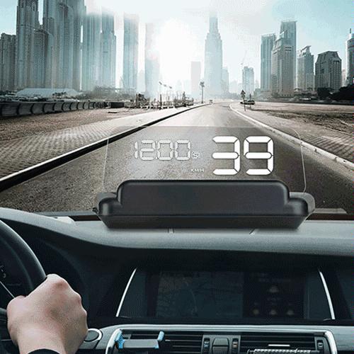 Virtual Hd Reflection Board Car Gps Hud Speed & Distance Display Over / Under Speed & Voltage Alarm Fatigue Driving - Green