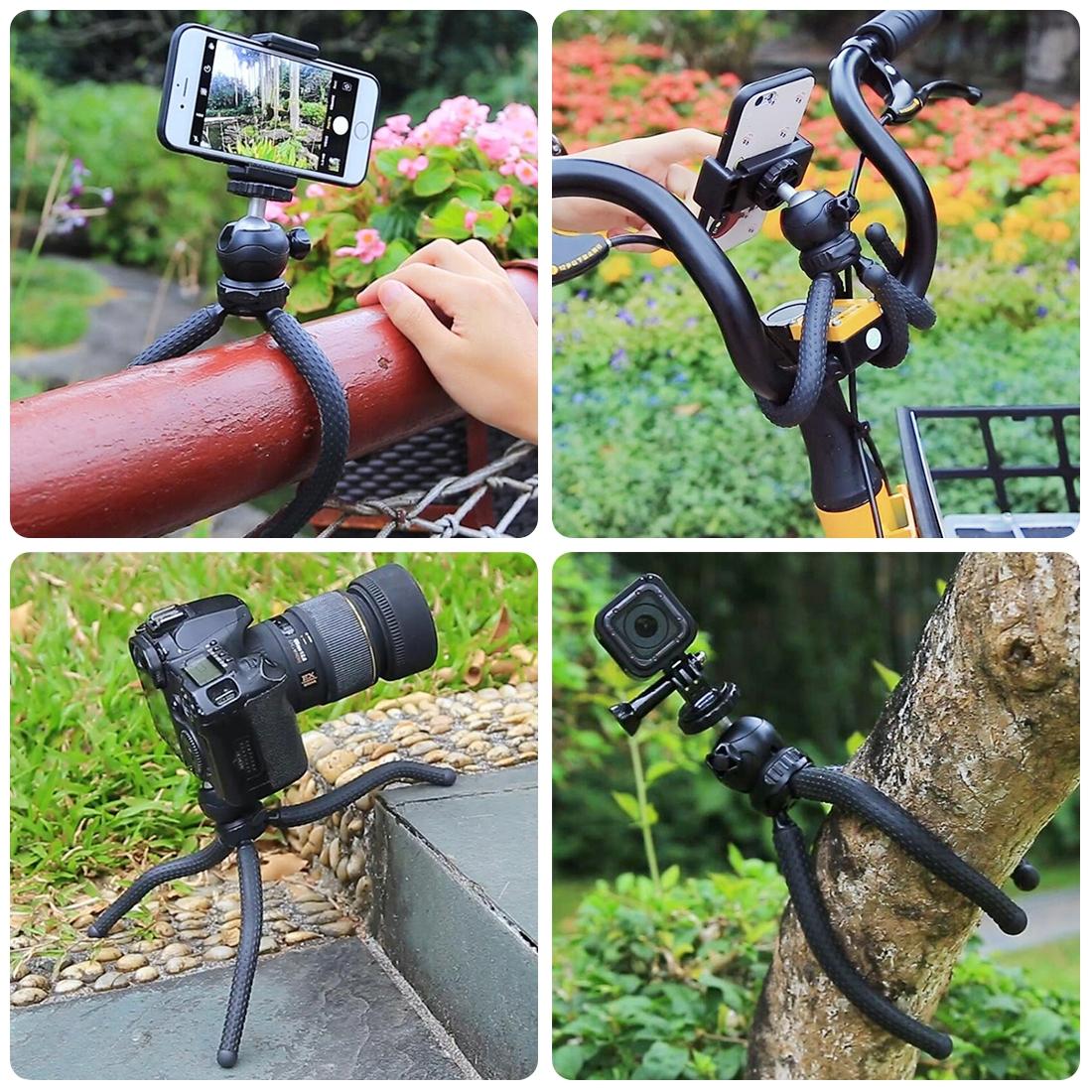 Flexible Mini Octopus Tripod with Ball Head and Phone Clamp