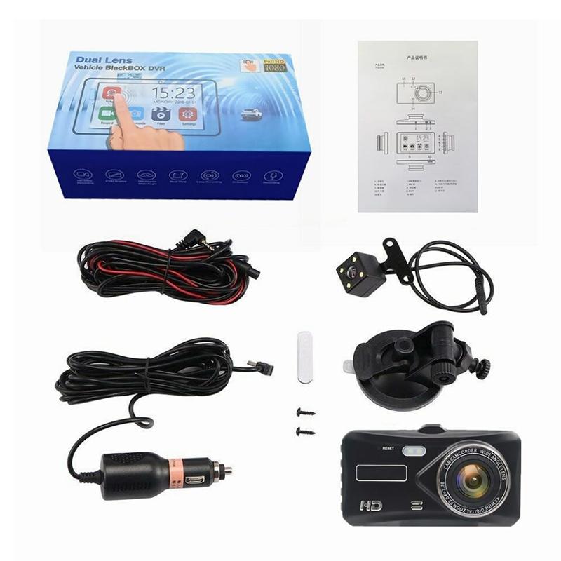 1080p Dual-recording Driving Recorder with Night Vision and Loop Recording