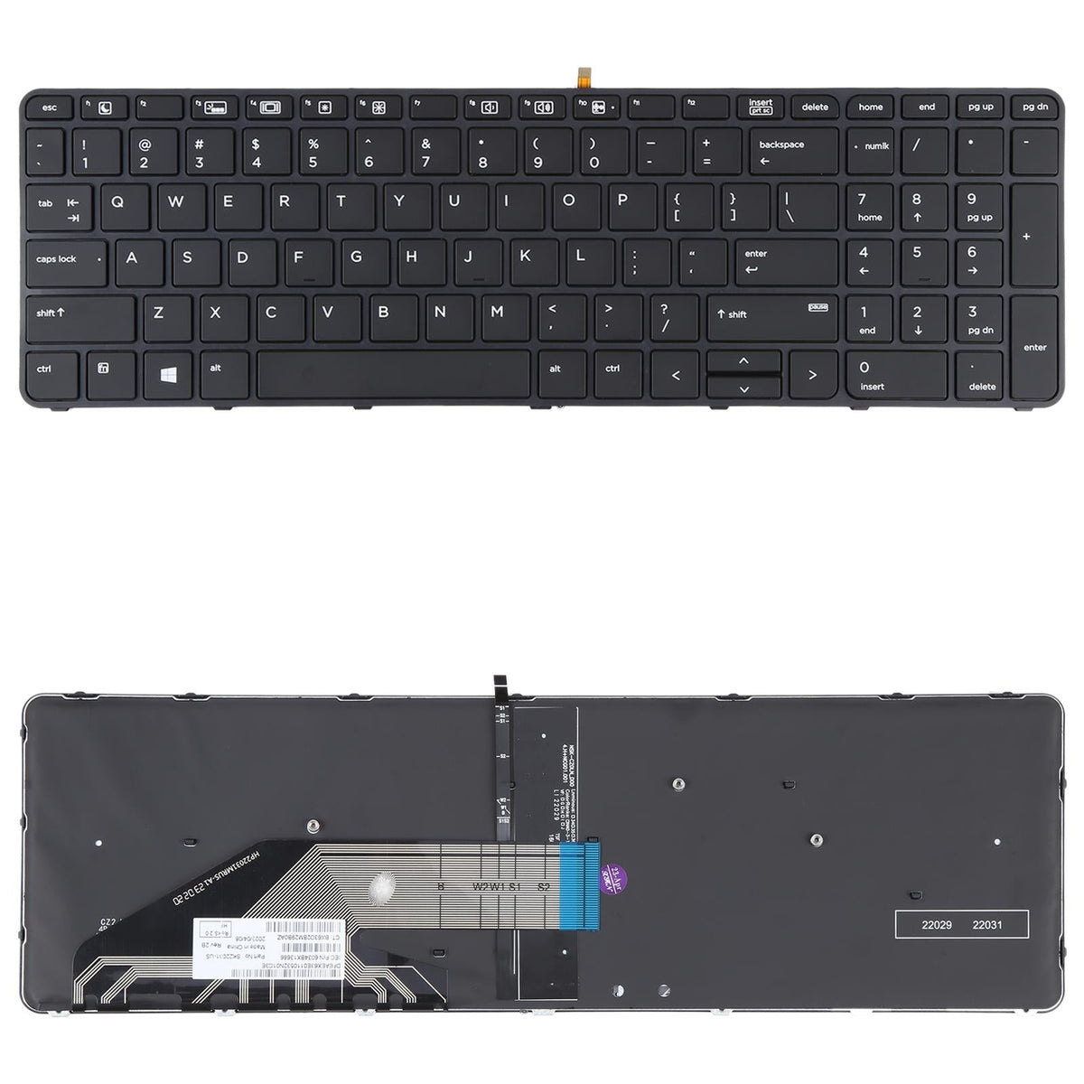 Backlit us Keyboard for Hp Probook 650 / 655 / 450 G2 / G3