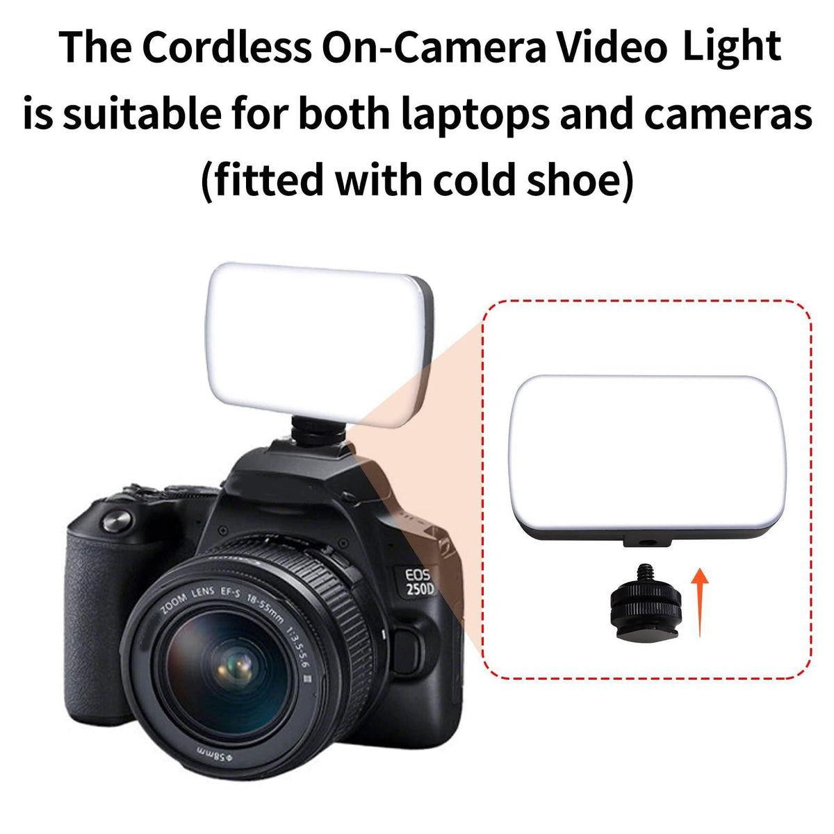 Rechargeable Video Conference Lighting - Three Colour Temperature Dimming