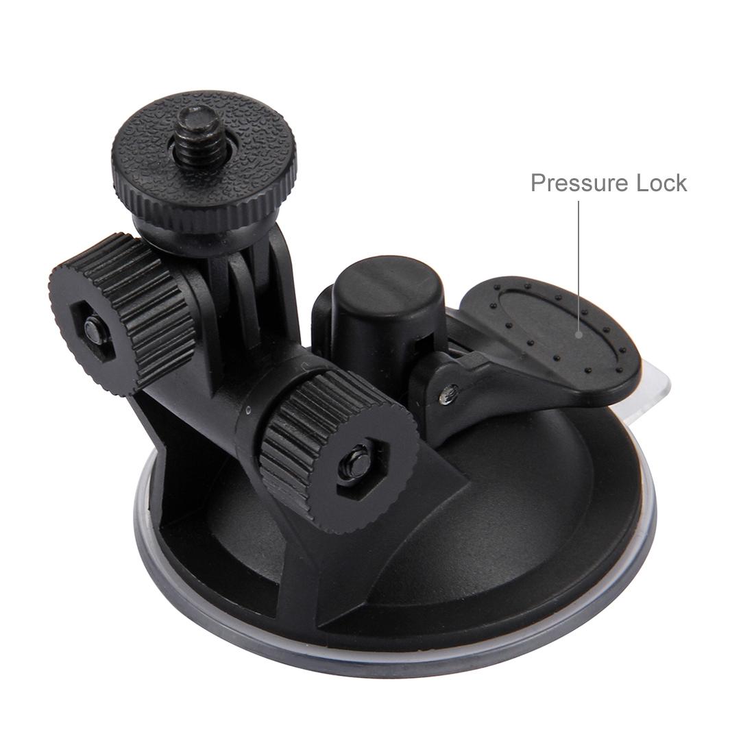 Universal Suction Cup Mount for Action Cameras with Tripod Adapter and Storage Bag