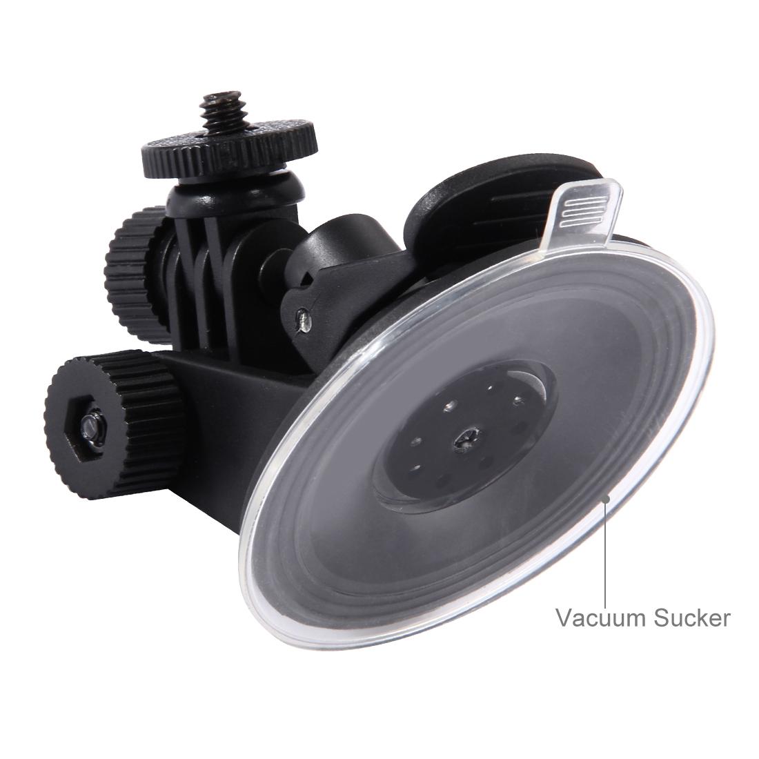 Universal Suction Cup Mount for Action Cameras with Tripod Adapter and Storage Bag