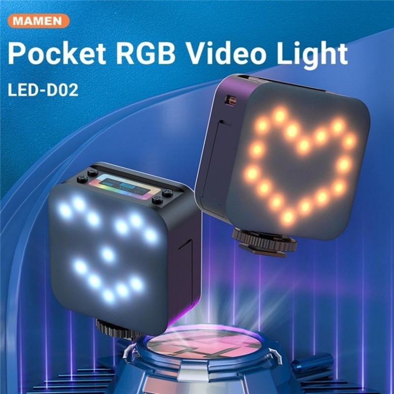 Mini Rgb Video Lamp with Magnetic Adsorption for Live Broadcast