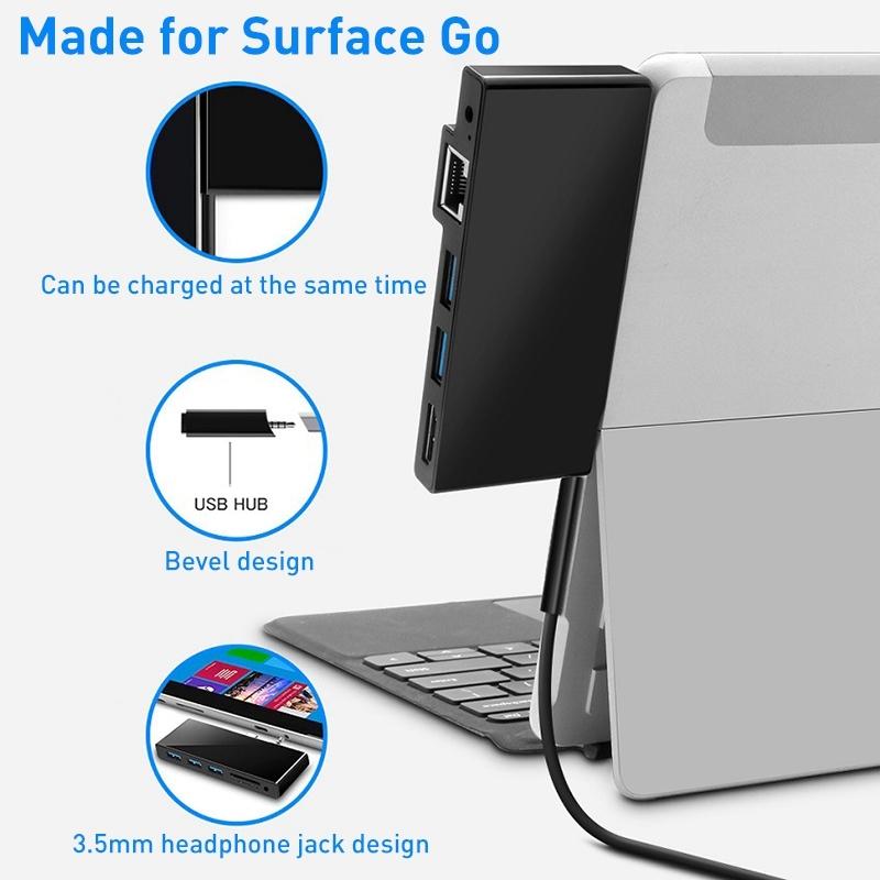 Type-C To Usb3.0 / Hdmi / Rj45 Hub For Surface Pro Go
