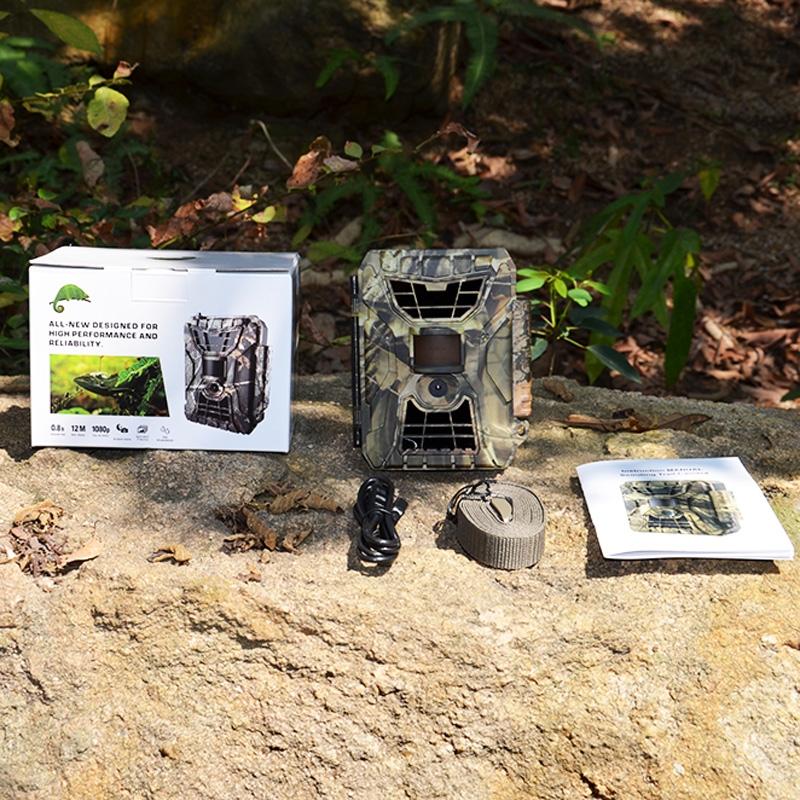 Waterproof Night Vision Hunting Trail Camera With Wide Angle And Pir Sensor