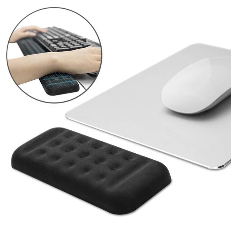 Memory Foam Wrist Rest &amp; Mouse Pad Single Hand Black