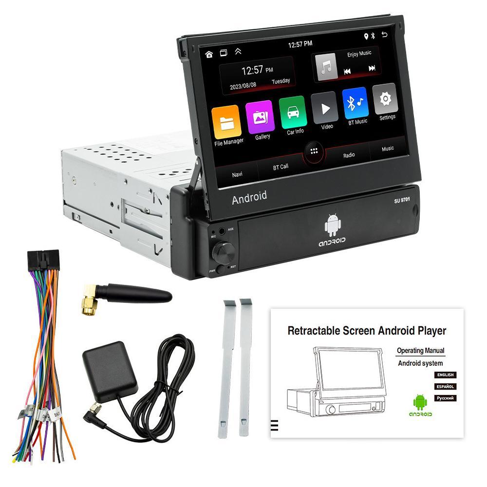 7 Inch Hd Foldable Car Android Radio Receiver Fm / Bluetooth / Tf / Gps / Phone Link / Wifi 1Gb + 32Gb