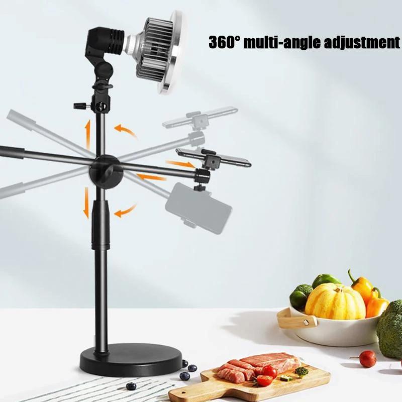 Desktop Photography Stand Kit with Mushroom Fill Light - 80W 120Mm