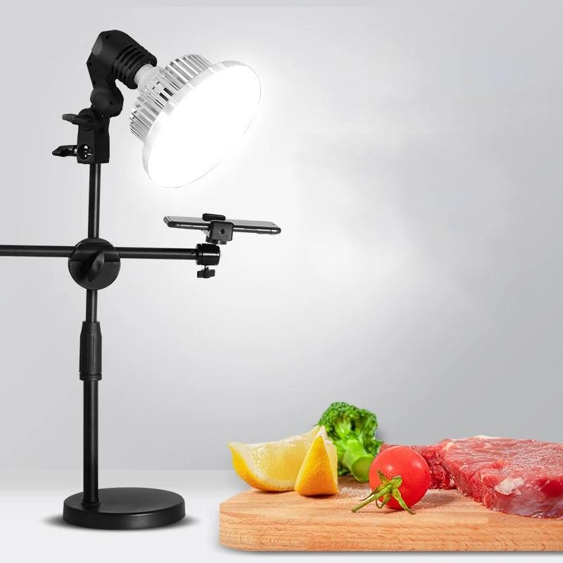 Desktop Photography Stand Kit with Mushroom Fill Light - 80W 120Mm