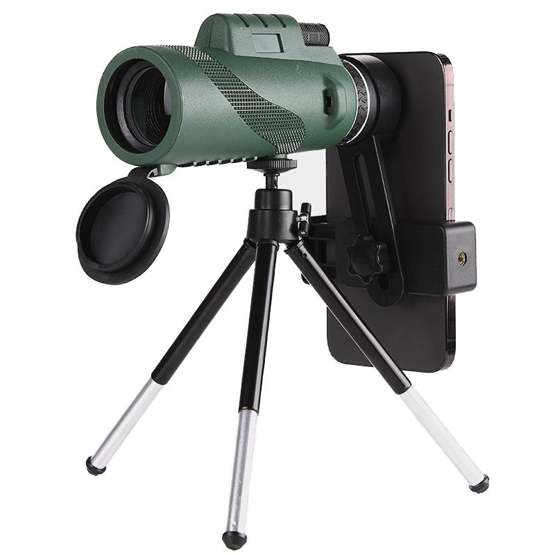High-Definition Monocular Binoculars - 40X60 Fmc Multi-Layer Coated - With Holder And Tripod