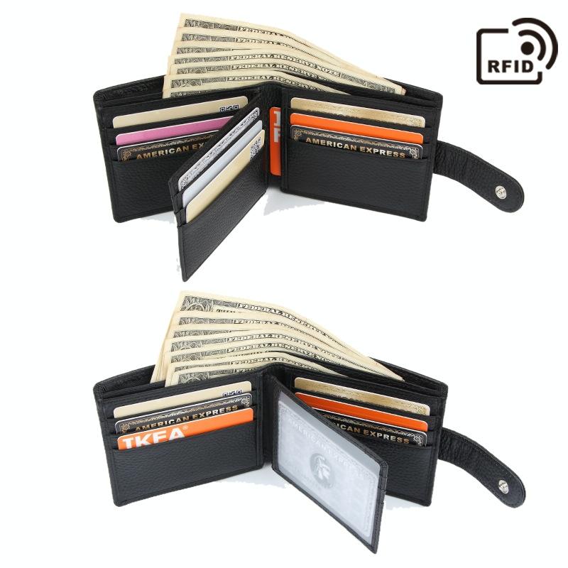 Rfid-blocking Short Men Wallet - Anti-magnetic
