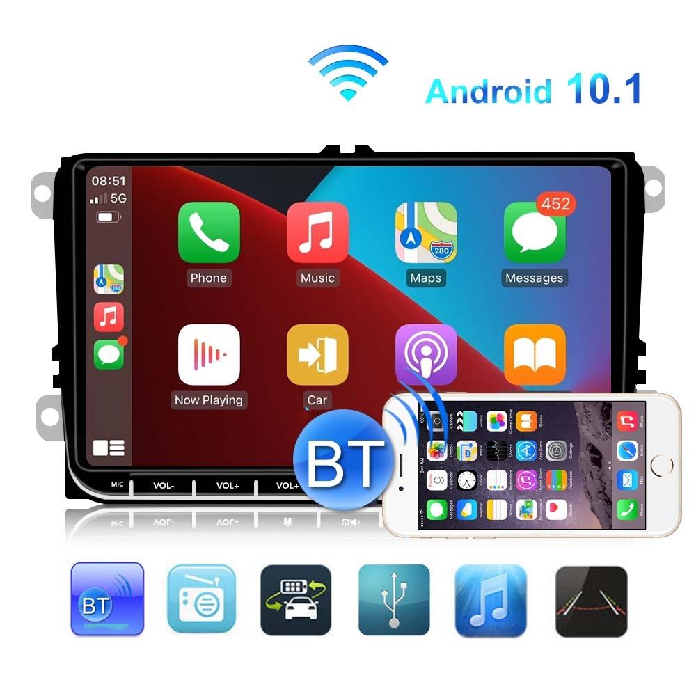 9 Inch Carplay Android10.0 Navigator For Volkswagen - 1 + 16G Central Control Screen
