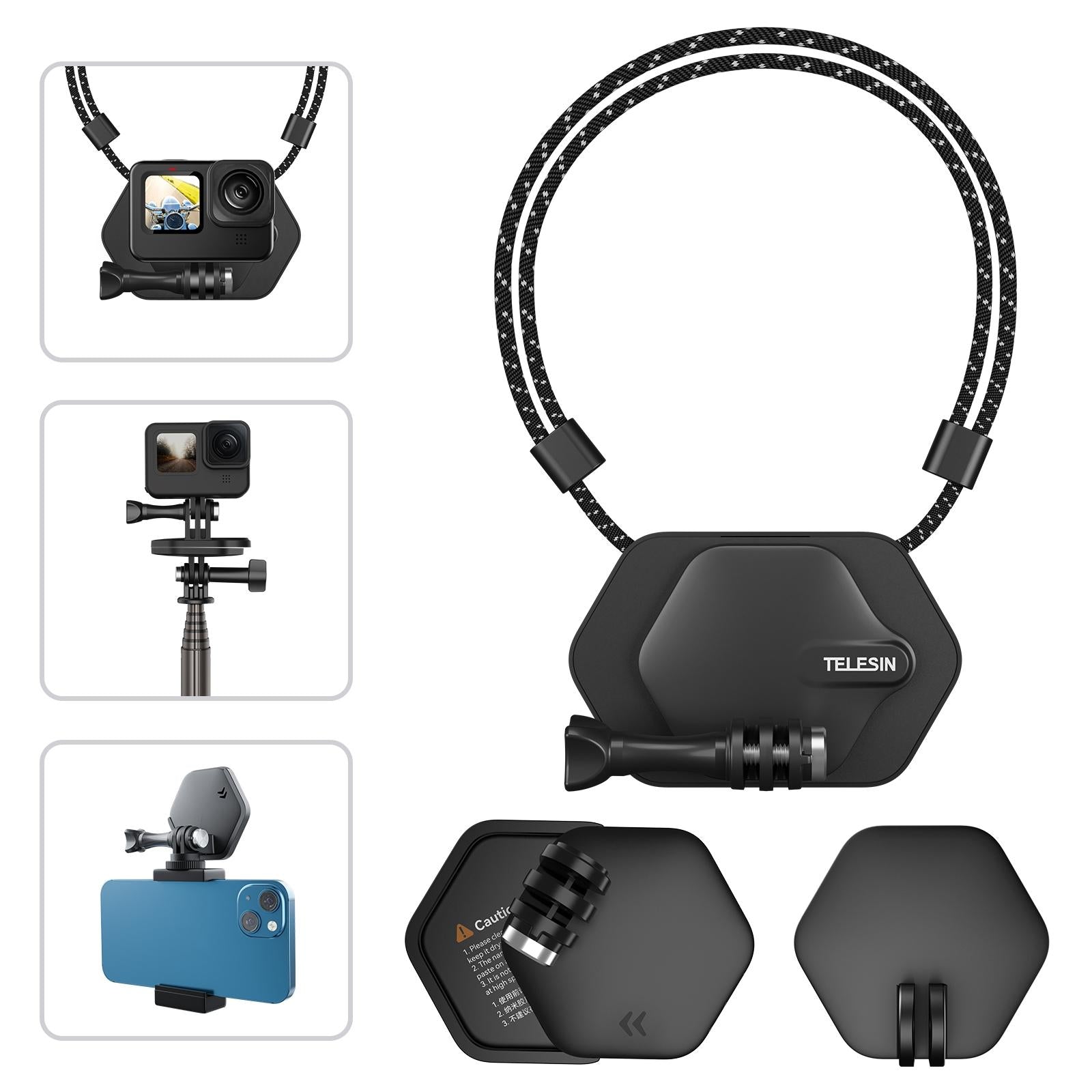 Quick Release Magnetic Action Camera Mount - Extended