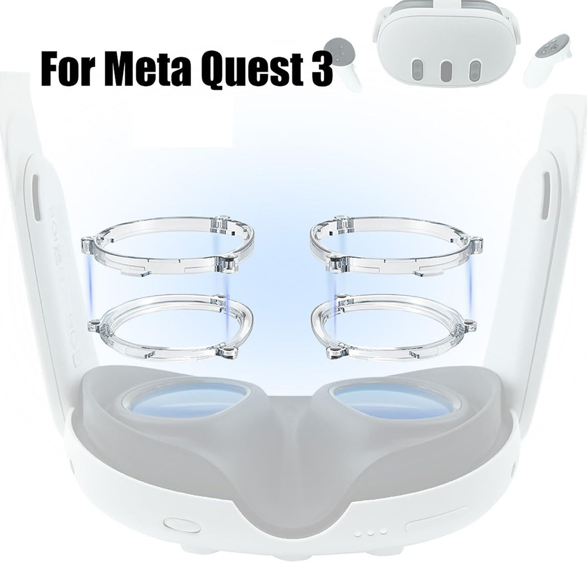 Meta Quest 3 Magnetic Vr Glasses - Anti Blue Light - Anti Blue Light Lens+Frame Transparent