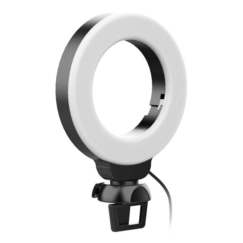 48leds Laptop Camera Beauty Ring Light - Clip Set 4-inch - Clip With Tripod