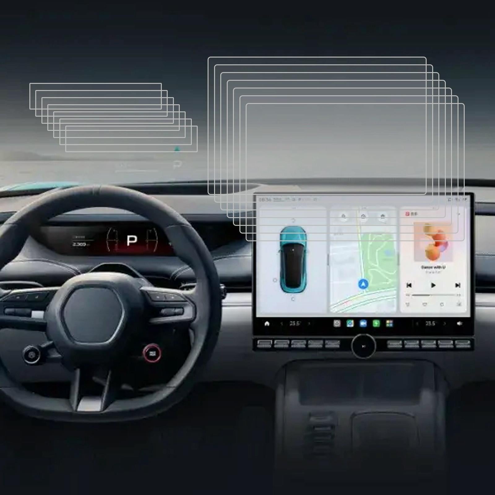 25-pack Tempered Glass Film for Car Navigator Protection - For Xiaomi Su7