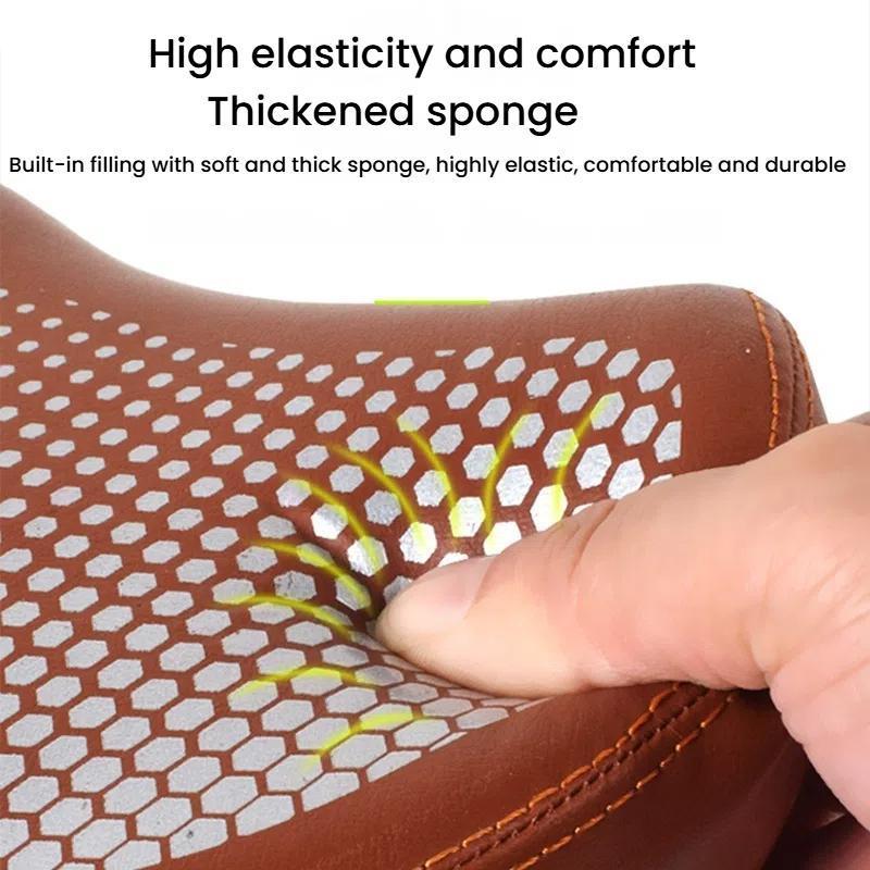 Thickened Mountain Bike Saddle Black - Brown