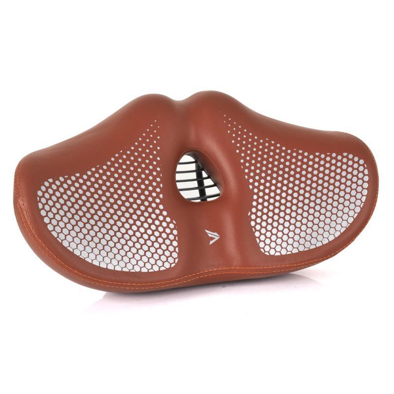 Thickened Mountain Bike Saddle Black - Brown