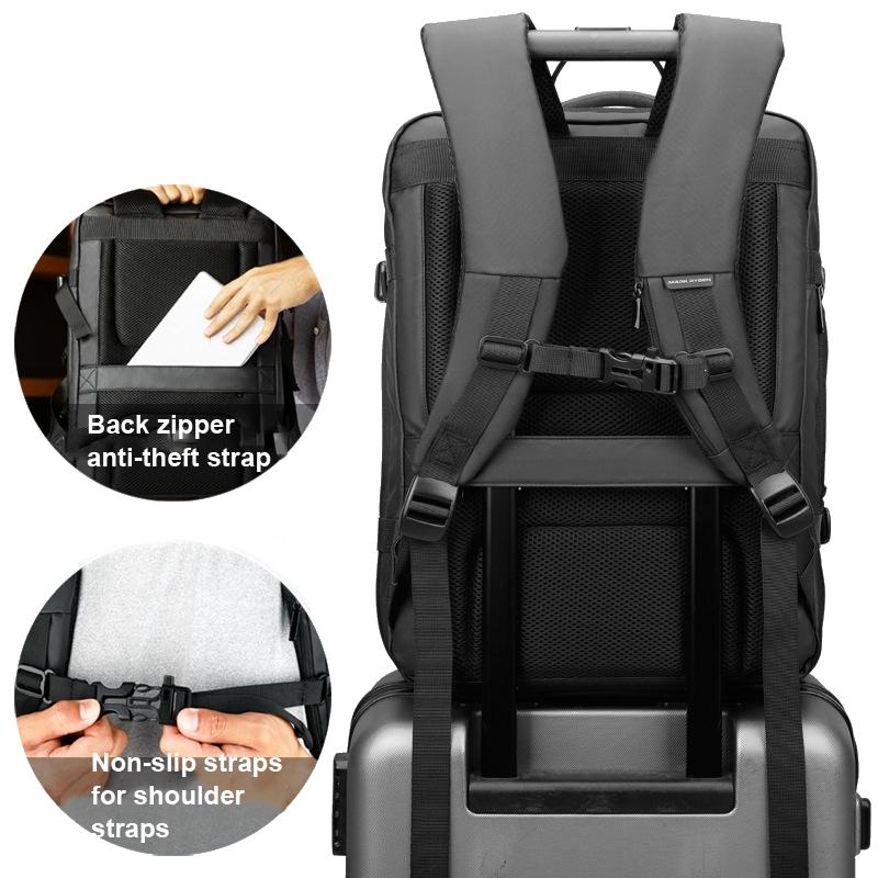 Large Capacity Oxford Cloth Backpack - 17.3 Inch Expansion Style for Men
