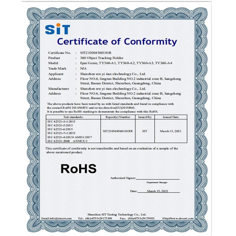 Smart 360-degree Follow-up Tripod Head with Live Video Recording and Charging