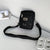 Compact Black Oxford Shoulder Crossbody Backpack With Single Strap For Men - Black Small