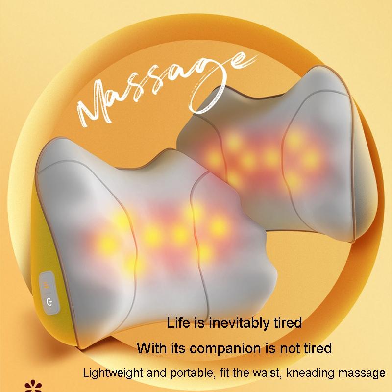 Portable Lumbar And Neck Massager For Car Gray Charging Model - Charging Model Gray
