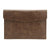 14 Inch Litchi Pattern Leather Laptop Sleeve - Dark Brown