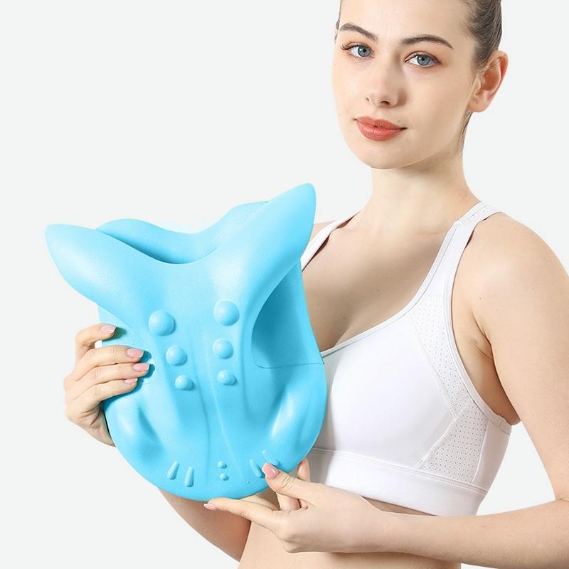 Cervical Spondylosis Correction Pillow Blue Cow Horns - 877 Usb Electric Heating Black