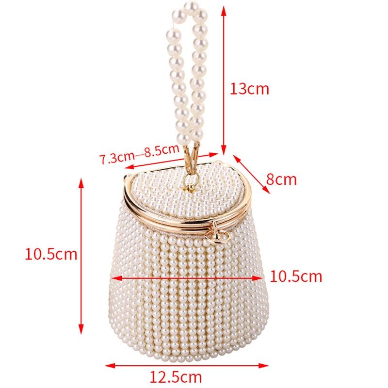 Golden Beige Pearl Mini Tote Bag