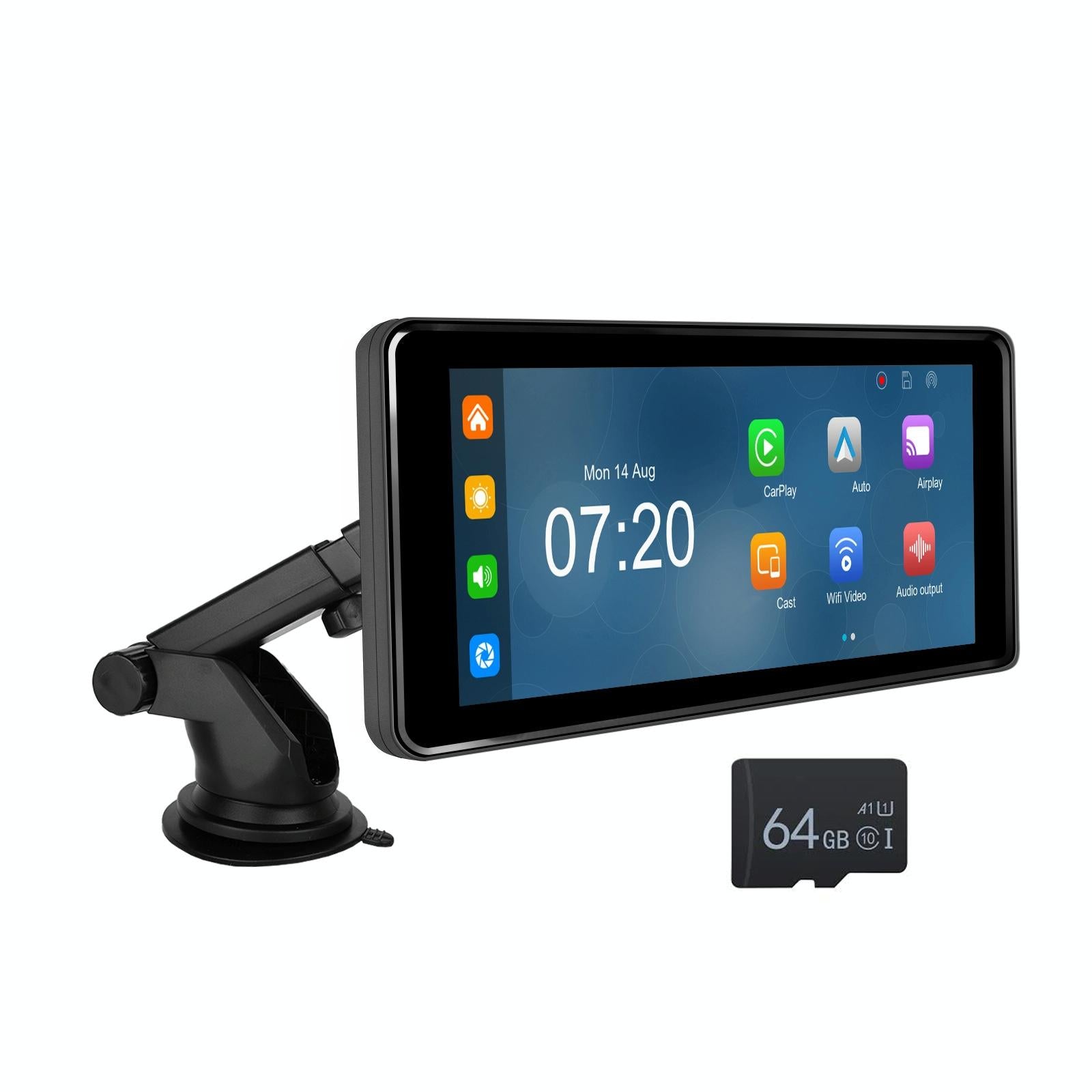 6.86 Inch 4K Dvr Smart Screen Player - Compact & High-Resolution - Standard + 64G Memory Card