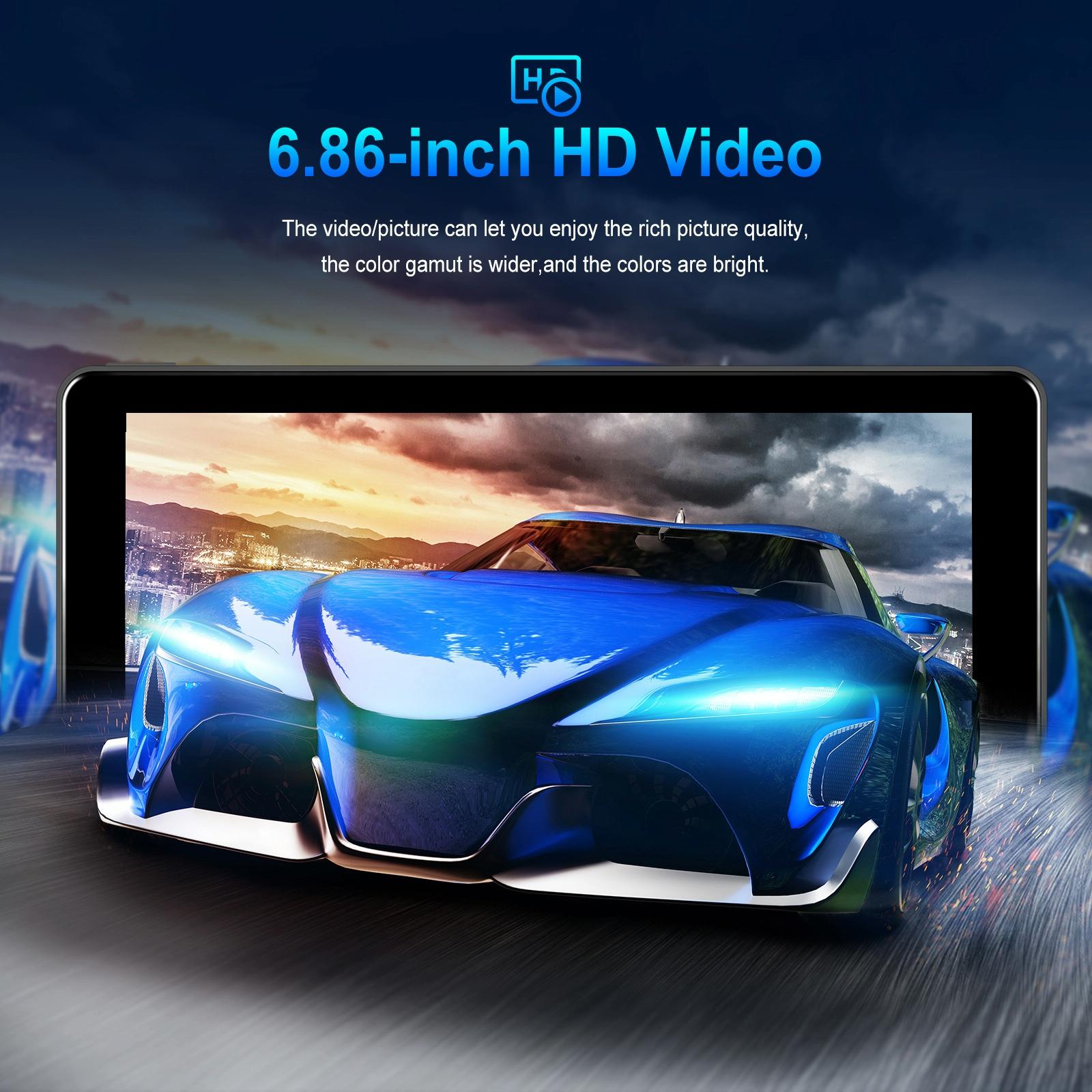 6.86 Inch 4K Dvr Smart Screen Player - Compact & High-Resolution - Standard + 64G Memory Card