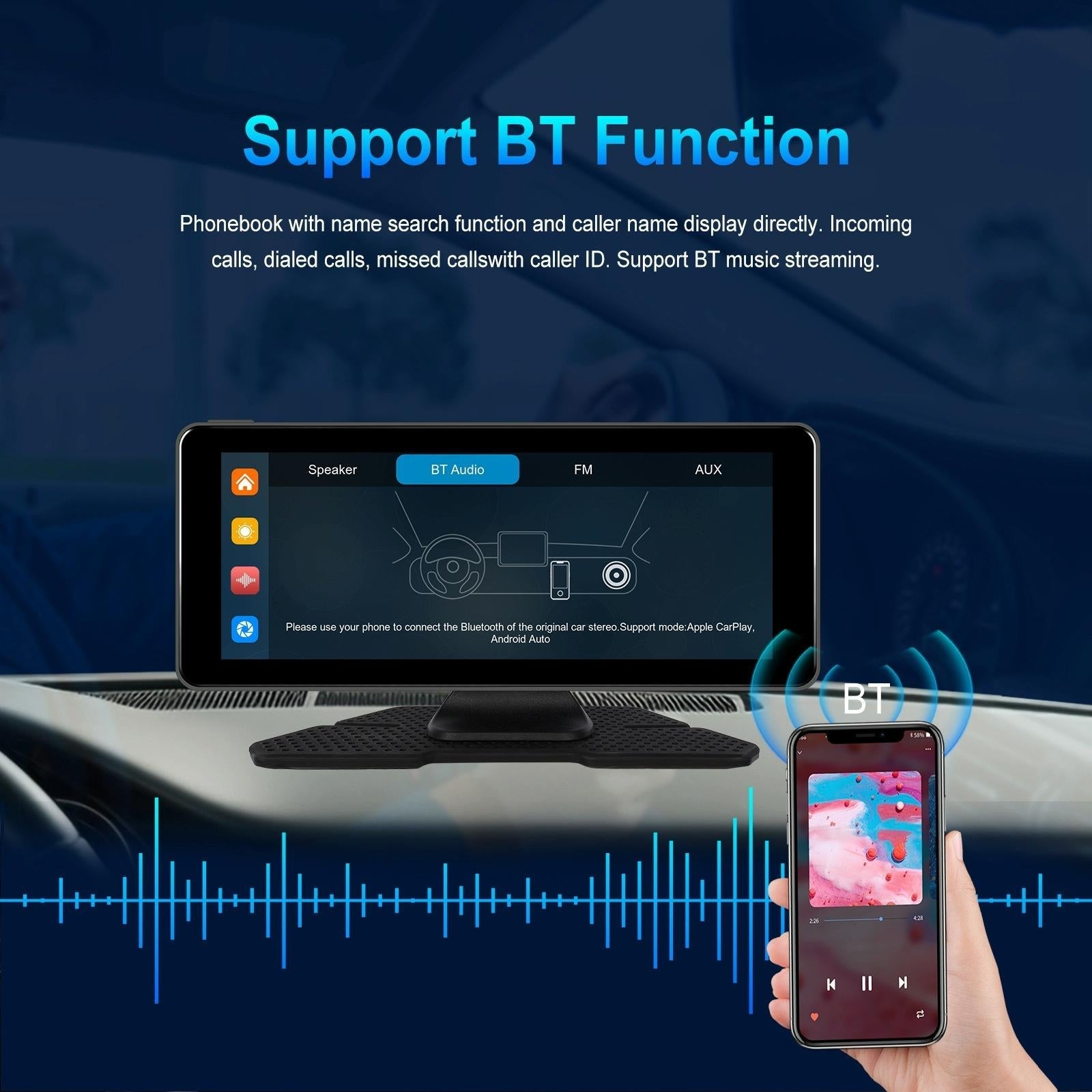 6.86 Inch 4K Dvr Smart Screen Player - Compact & High-Resolution - Standard + 64G Memory Card