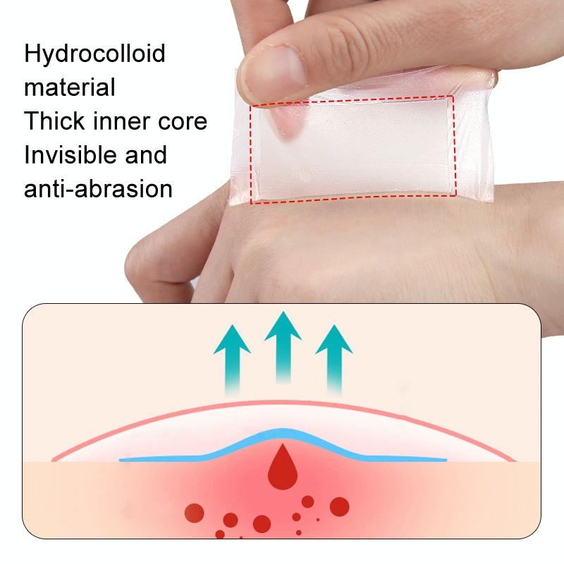 Self-Adhesive Hydrocolloid Heel Blister Patch 50 Pack - 10X10Cm