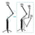 Foldable 3-way Tripod Selfie Stick for Action Cameras - 20-58cm Length