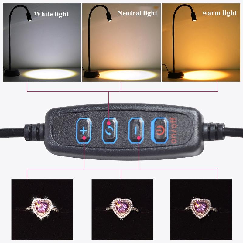 Adjustable Led Jewelry Table Lamp for Family Portraits