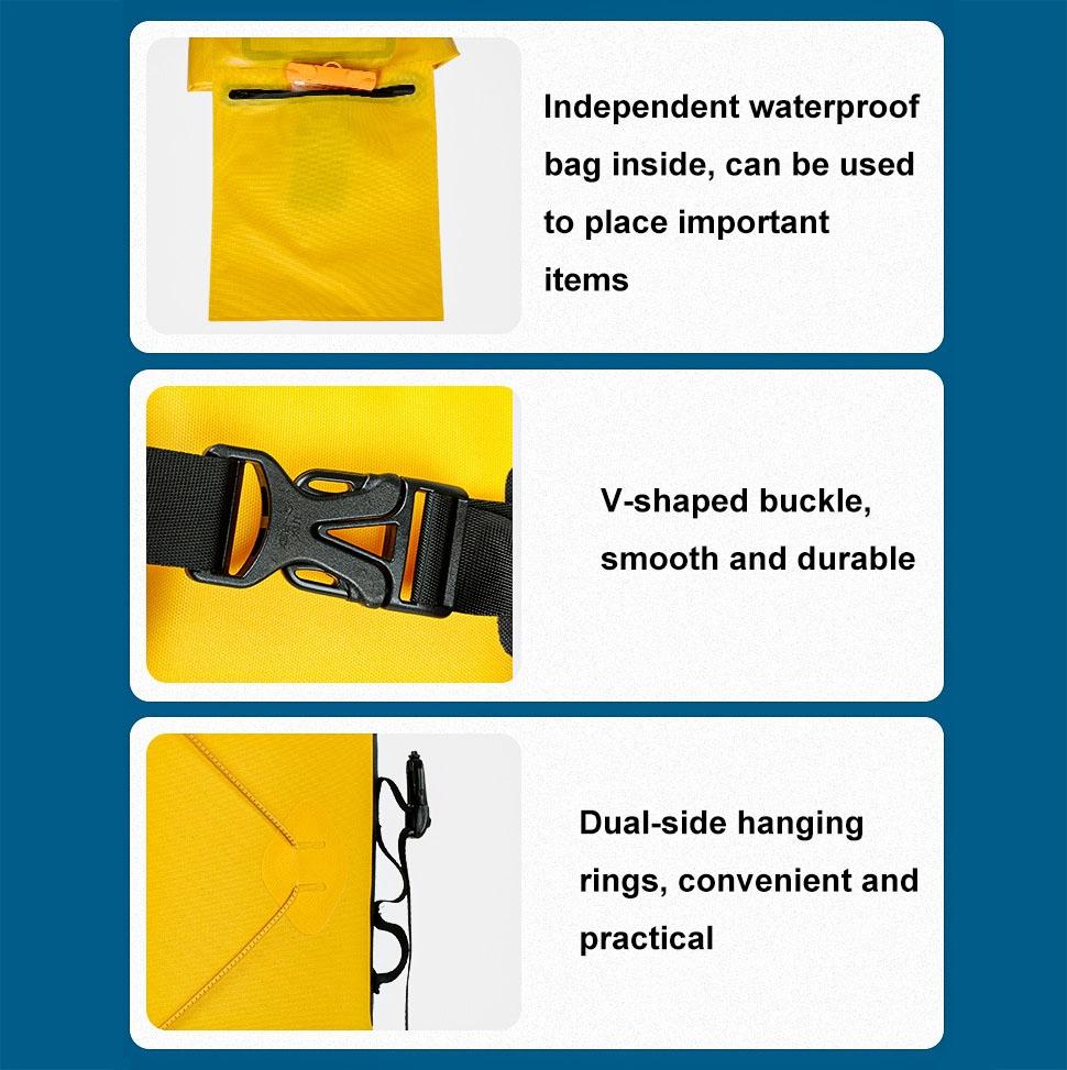 Waterproof Outdoor Stream Tracing Backpack Black 16L - Yellow-26L