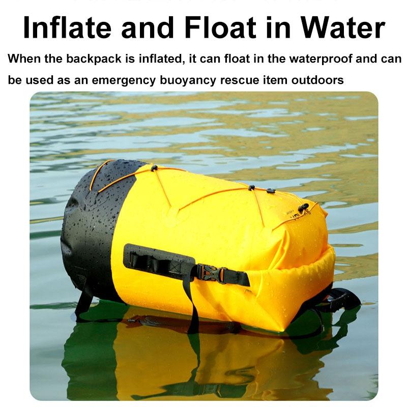 Waterproof Outdoor Stream Tracing Backpack Black 16L - Yellow-26L