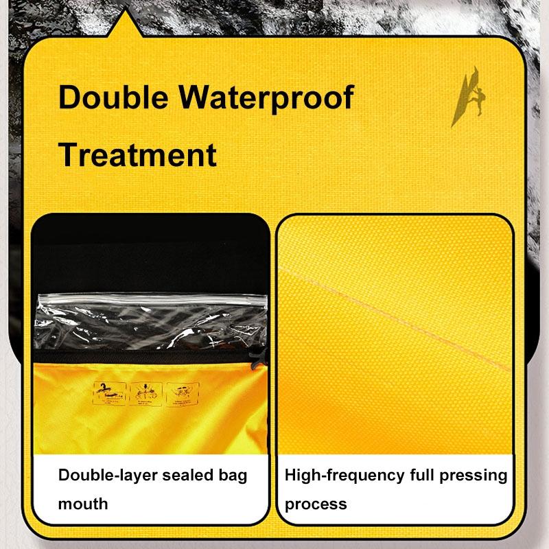 Waterproof Outdoor Stream Tracing Backpack Black 16L - Yellow-26L