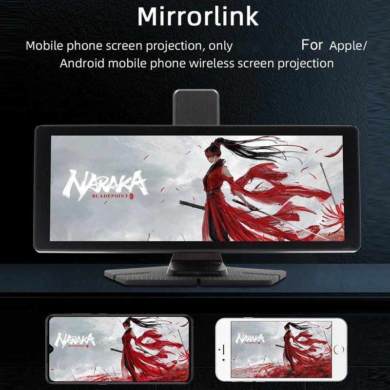 Portable Car Bluetooth Dvr Monitor - Supports Carplay / Android Auto - Display + Camera